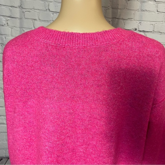 NWT New Vince Camuto Pink Center Seam Crewneck Sweater Size 1X - Picture 11 of 12